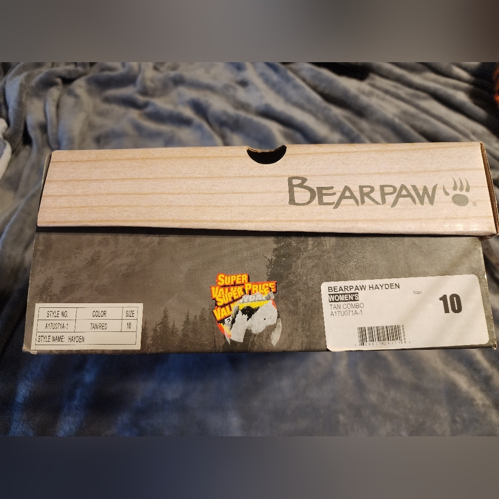 BearPaw Tan and Red Women' Boots 10M - Picture 3 of 8